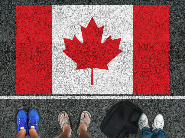 istock legs and flag of Canada 1176870909