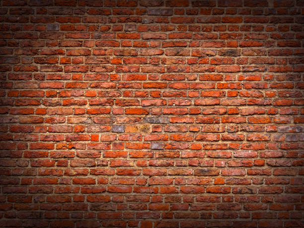 istock Background of old vintage red brick wall 1176875083