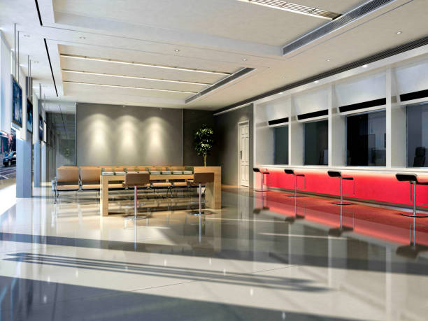 istock 3d render of bank interior 1176876961