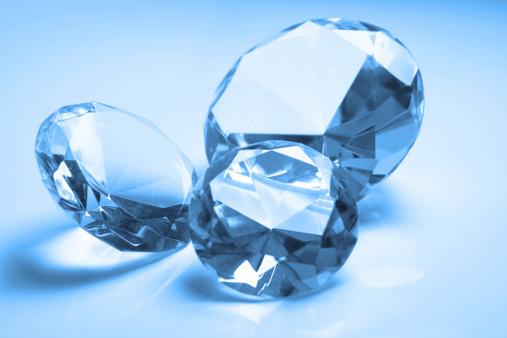 Three blue diamonds 