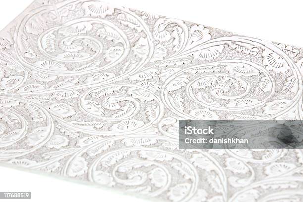 Swirls Silver Tray Stock Photo - Download Image Now - Antique, Arabic Style, Bas Relief