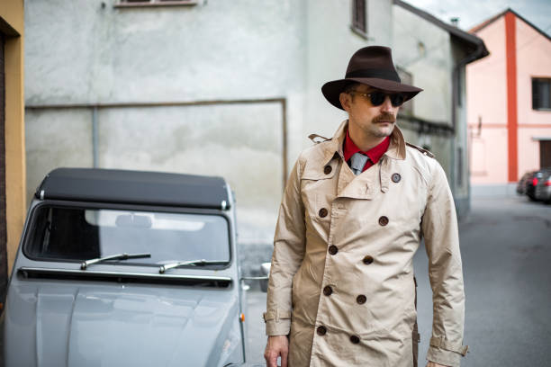 istock Detective walking in the city slums 1176885486