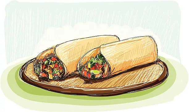 Vector illustration of Burrito day