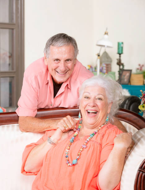 istock Affectionate Senior Couple at Home 1176894058