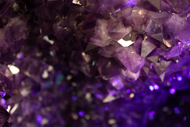 istock The amethyst crystal was withdrawn in the store. Large crystals. 1176894927