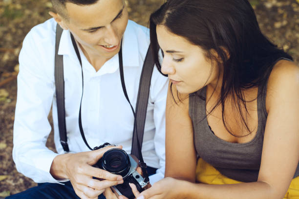 istock Young couple exploring photography 1176896243