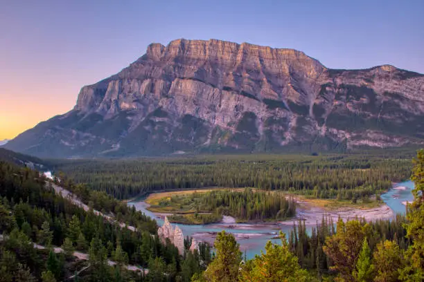 Breathtakingly beautiful scenery of the famous Banff National Park found in Alberta, Canada.