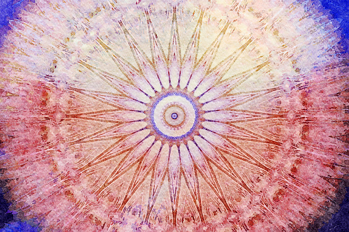 This is my Photographic Mandala Image in a Watercolour Effect. Because sometimes you might want a more illustrative image for an organic look.