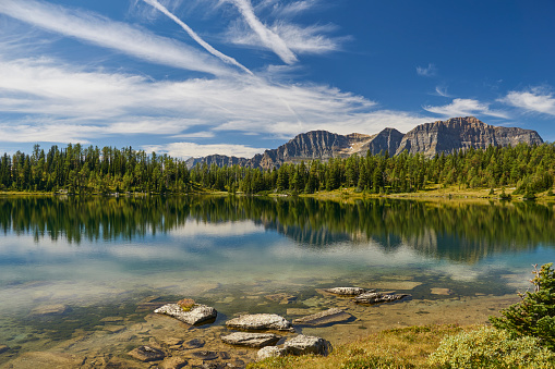 Breathtakingly beautiful scenery of the Sunshine Village area of the famous Banff National Park found in Alberta, Canada.