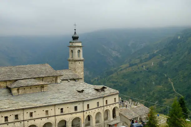the sanctuary of Castelmagno, a medieval stronghold on the mountains of Cuneo, in Piedmont