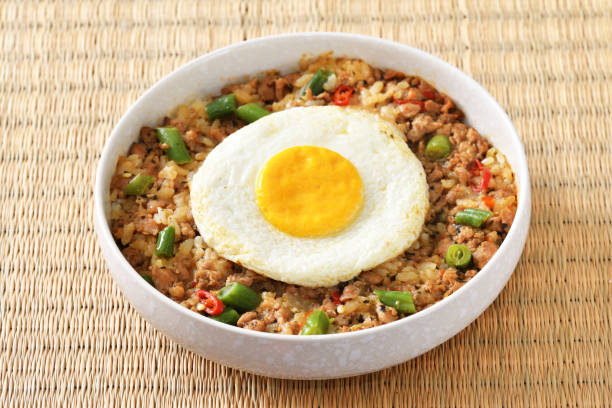 istock Stir fried minced pork  with holy basil on rice 1176905898
