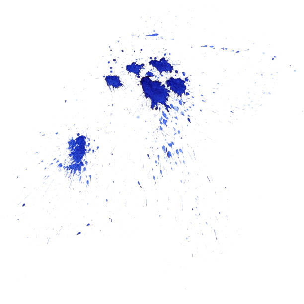 istock Bright watercolor ink blue splash. 1176909374