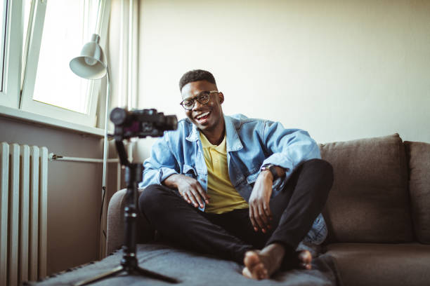istock Young male youtuber. 1176911398
