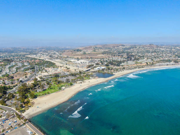 istock Aerial view of Dana Point Harbor town and beach 1176915607