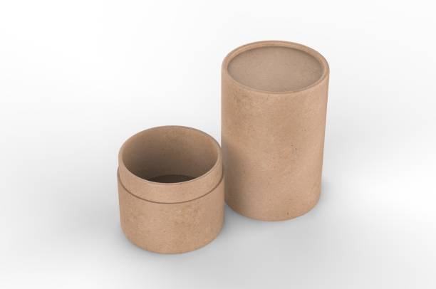 istock Blank Kraft Paper Push Up Tube For Branding. 3d render illustration. 1176916768