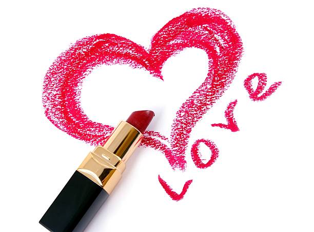 istock Drawn heart and lipstick.Love. 117692266