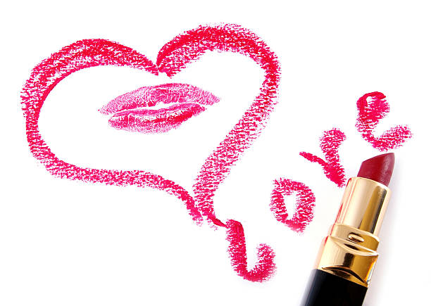 istock Drawn Heart Shape and lipstick.Love. 117692638