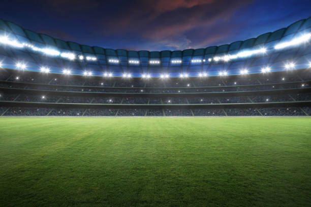 スタジアム - soccer ball team sport stadium soccer field ストックフォトと画像