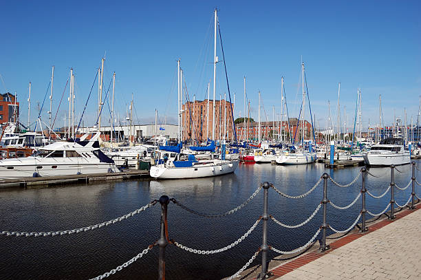Hull Marina stock photo