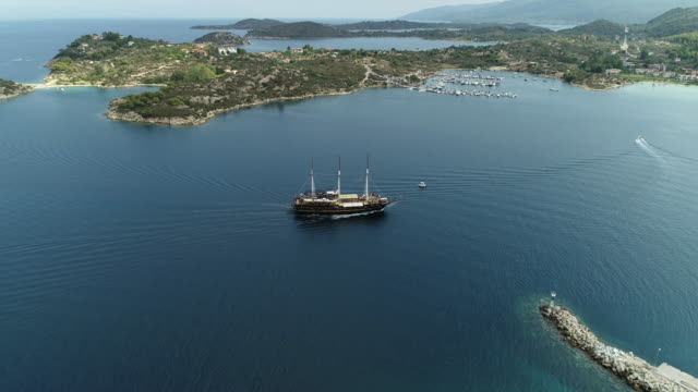 Tall ship from drone
