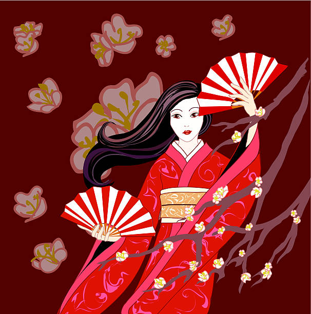 Sakura Taniec – artystyczna grafika wektorowa