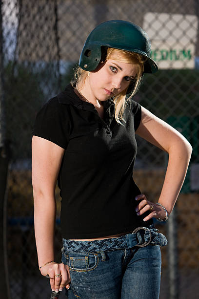 istock Young Female Baseball Player 117693135