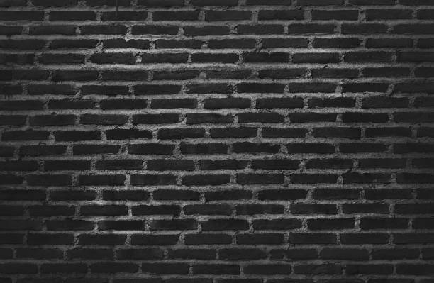 istock Dark black grunge brick wall texture background with old dirty and vintage style pattern. 1176933737
