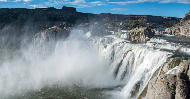 istock Shoshone Falls Park on bright, sunny summer day with mist and rainbow over waterfall, Twin Falls, Idaho, USA 1176939556