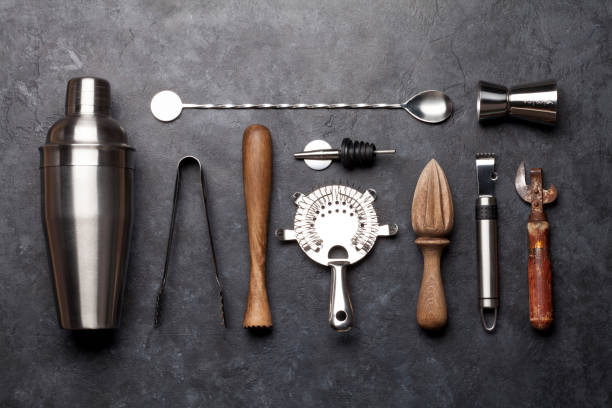 istock Cocktail utensils. Set of bar tools 1176939632