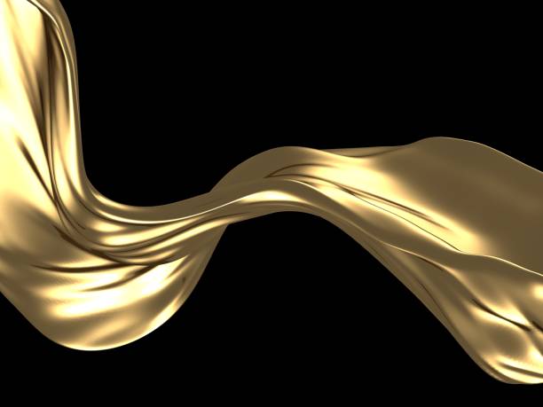 istock Golden beautiful fluid spash background 1176941389