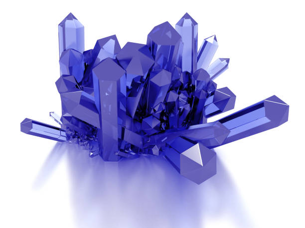istock Colorful crystal cluster on white background 1176941438