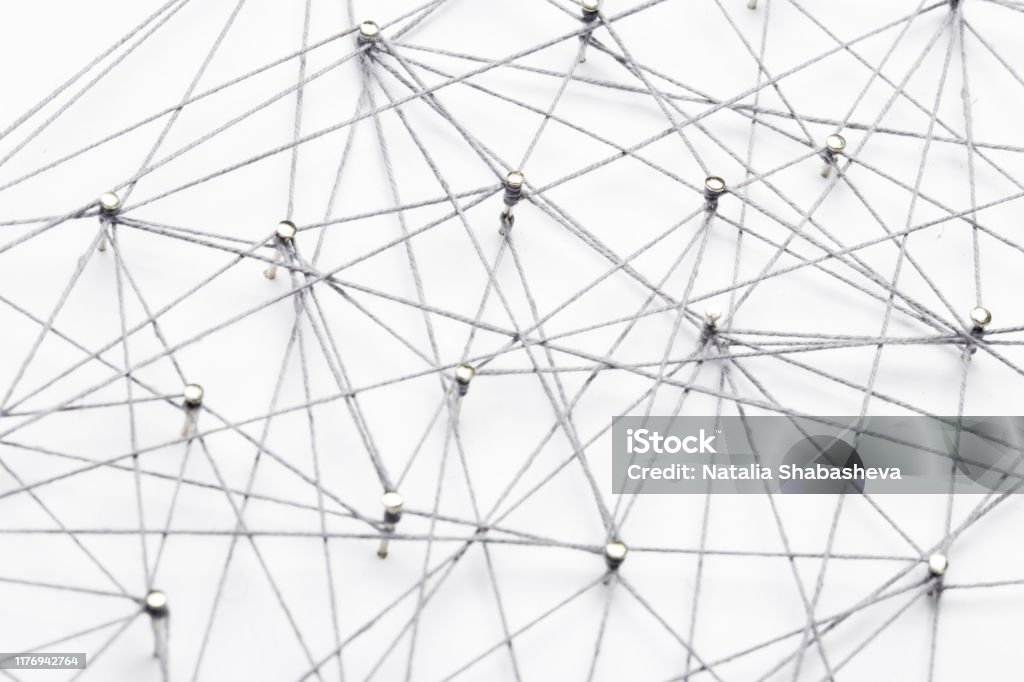 String Communication A Large Grid Of Pins Connected With String Communication Network ...