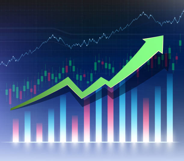 istock Growing financial chart or graph. Green arrow sign of success 1176943539