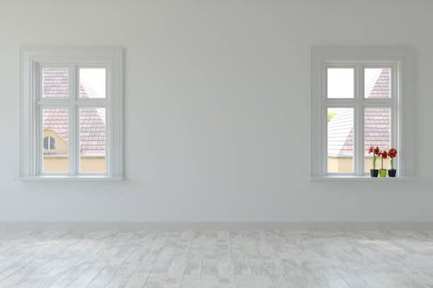 istock A room with a house outside the window. 1176947211