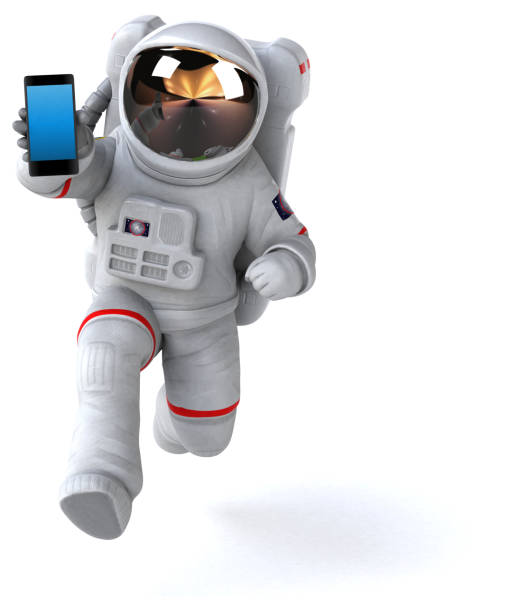 Fun astronaut - 3D Illustration stock photo