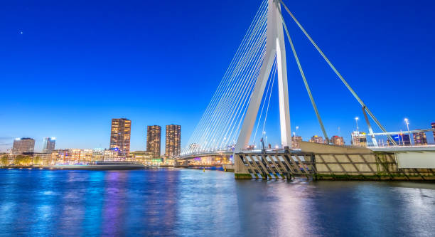 istock Rotterdam, Netherlands. Modern night city skyline 1176954485