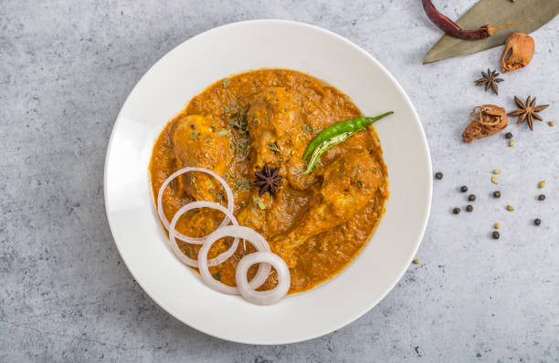 Muglai Labadar Chicken Authentic Indian Chicken Curry served in a bowl for lunch karahi stock pictures, royalty-free photos & images