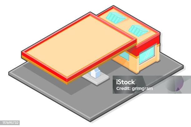 Posto De Gasolina - Arte vetorial de stock e mais imagens de Abastecer - Abastecer, Bomba de Combustível, Estrutura construída