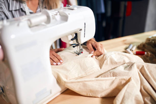 istock modern sewing machine. close up photo. 1176957897