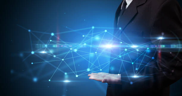 istock Person holding web hologram 1176965914