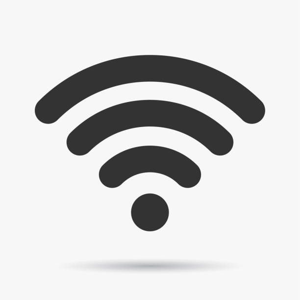 wifi-symbolvektor, wireless internet zeichen isoliert auf weißem hintergrund, flacher stil für grafik und web-design - modem stock-grafiken, -clipart, -cartoons und -symbole
