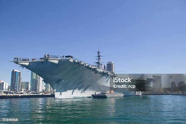 Aircraft Carrier Docked Stock Photo - Download Image Now - Aircraft Carrier, San Diego, Navy