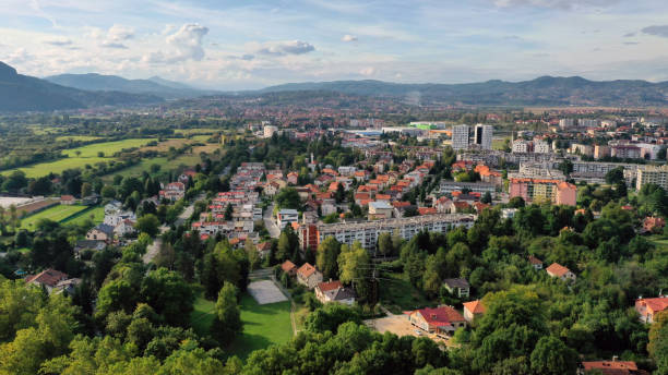 istock Sarajevo city from the air 1176981802