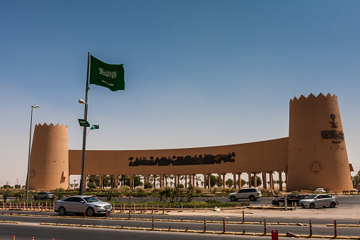 A famous historical landmark in the suburb of Riyadh on the Makkah al Mukarramah Road. September 2019.