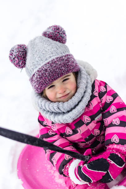 istock Little girl at winter. 1176987091