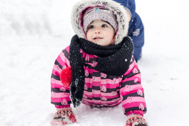 istock Little girl at winter. 1176987535
