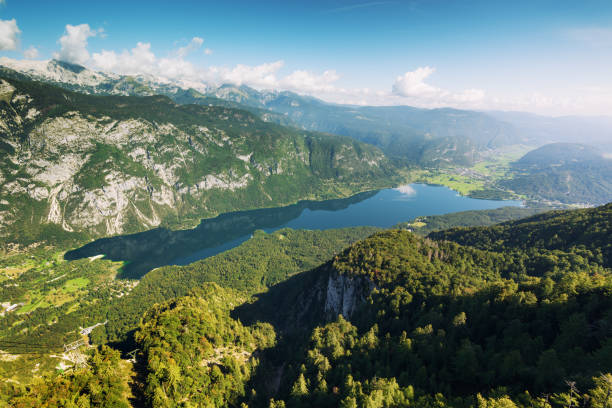 jezioro bohinj w słowenii - lake bohinj zdjęcia i obrazy z banku zdjęć