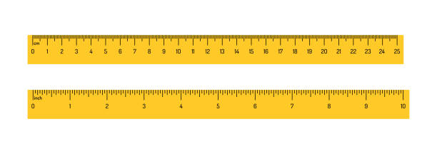 흰색 배경에서 격리된 눈금자 배율 벡터 그림 측정 - weihnachten stock illustrations
