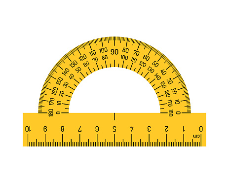Prodector Scale Protractor Scale Measuring Rulers Vector Illustration Isolated On White ...