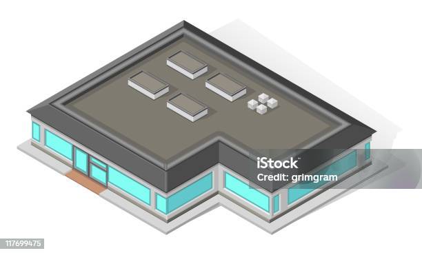 Ilustración de Isométricos Centro Comercial Edificio y más Vectores Libres de Derechos de Arquitectura exterior - Arquitectura exterior, Centro comercial, Clip Art